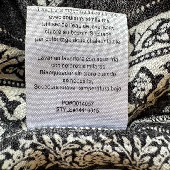 O'Neill Casty Maxi Dress Ivory Black Boho Beachy Strappy Sz L - Picture 8 of 16